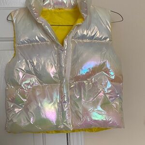 Kids Iridescent Puffer Vest